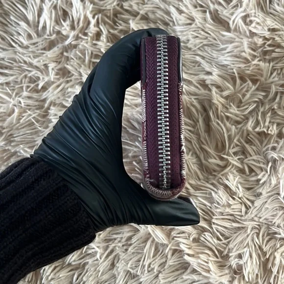 Auth COACH Long Zip Around Wallet in Signature Canvas - Picture 8 of 16